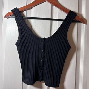 UO Black cropped top